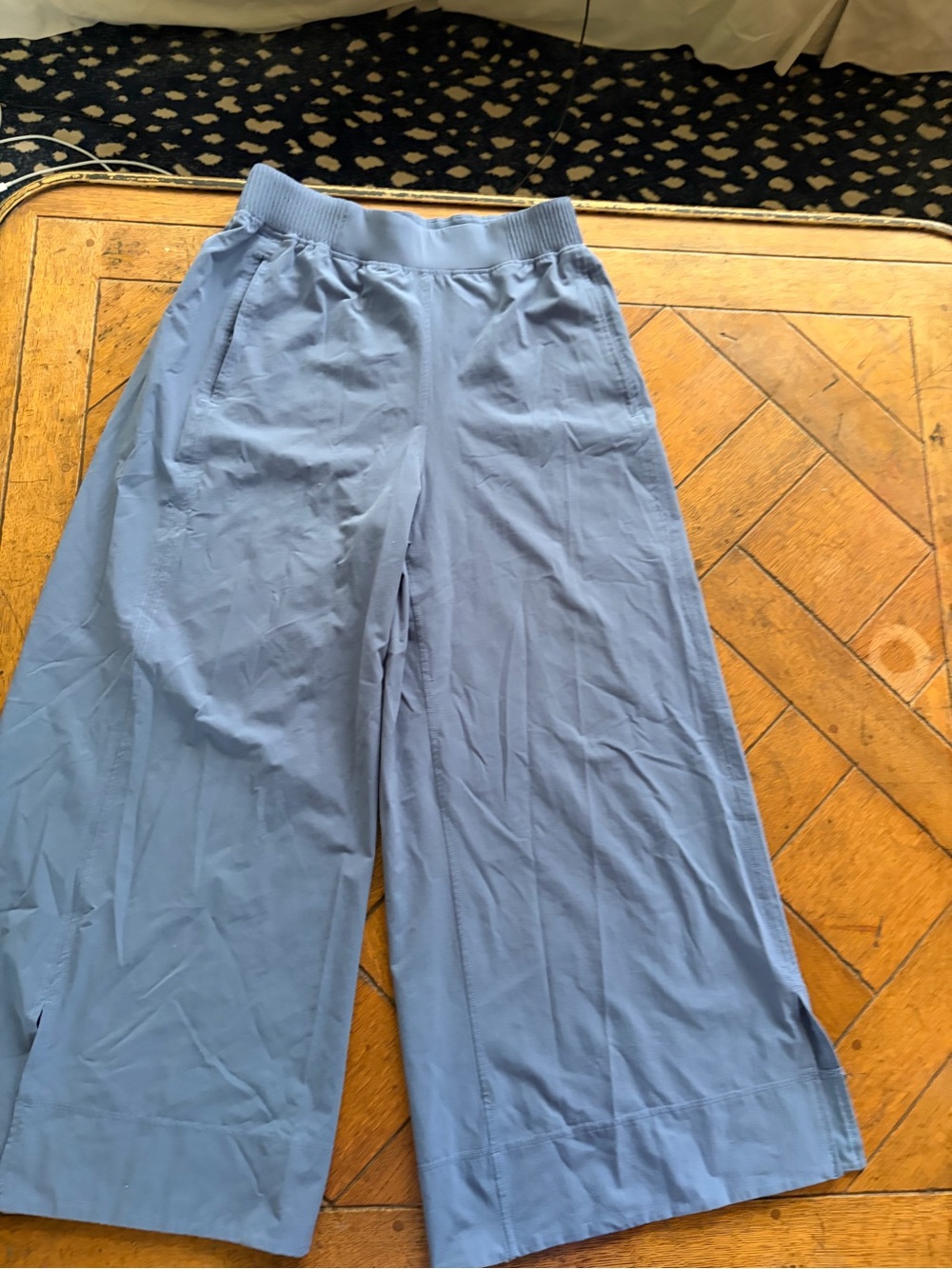 Lululemon Stretch Woven wide leg high waist pant in blue
